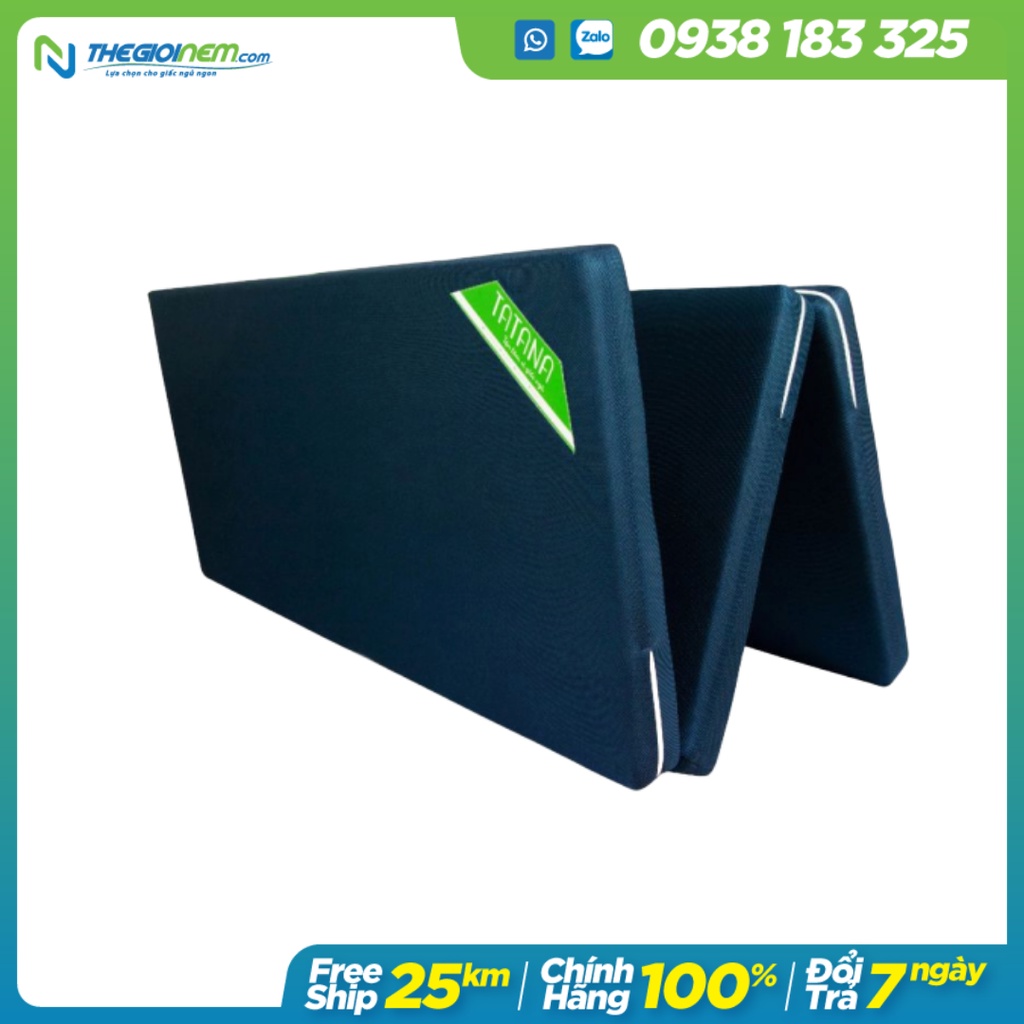 Đệm bông ép Gấp 3 Tatana,nâng đỡ tối ưu, không xẹp lún theo thời gian.