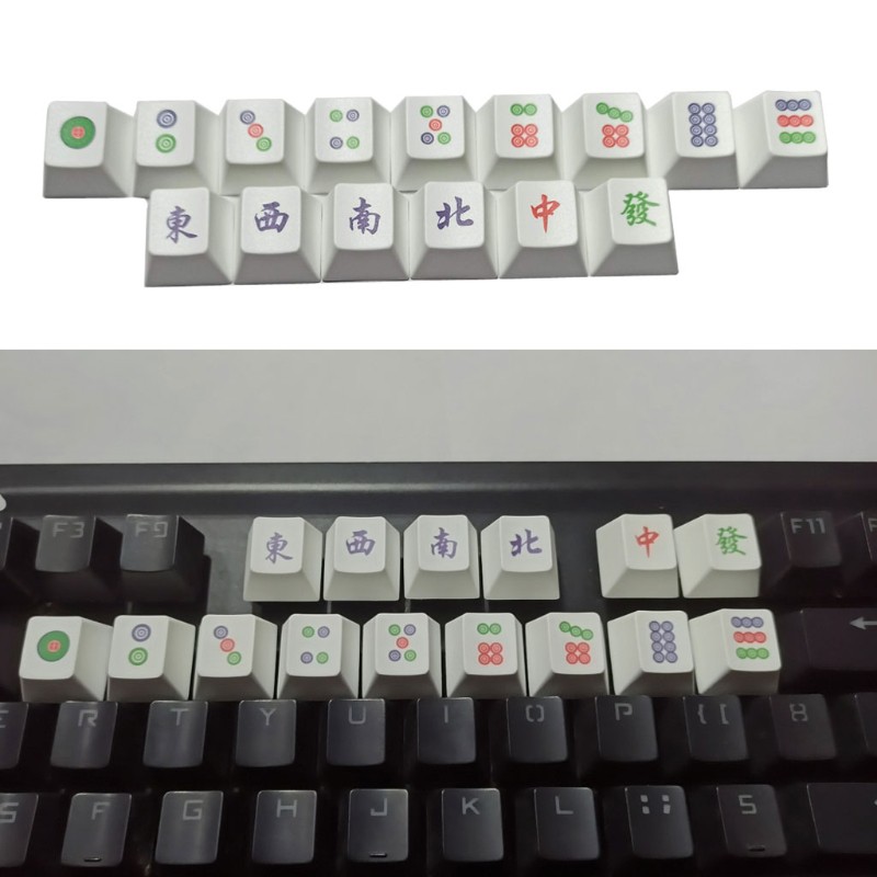 Bộ 15 Nút Bàn Phím Mạt Chược Pbt Oem