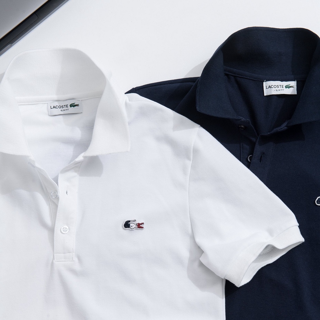 ÁO THUN POLO NGẮN TAY CỔ TRỤ  POLO LACOSTE LCC10 TRẮNG