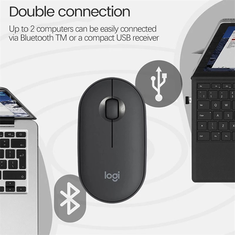 Chuột không dây Logitech Pebble M350 1000DPI nhiều màu sắc thời trang | BigBuy360 - bigbuy360.vn