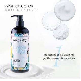 Dầu gội hoặc dầu xả phục hồi giữ màu trị gầu ngăn ngừa rụng tóc Delofil 500ml