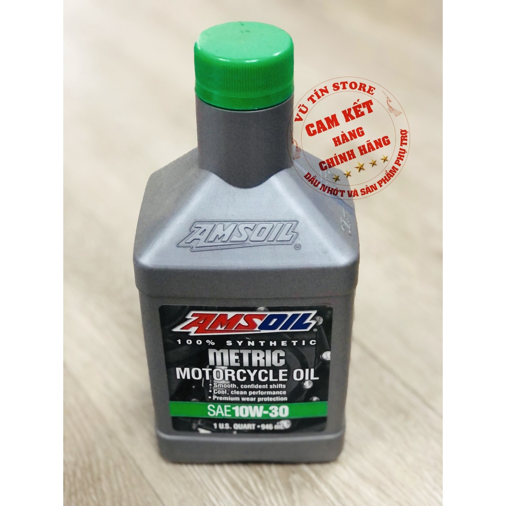 Dầu nhớt động cơ Amsoil Metric Synthetic Motorcycle Oil 10W-30