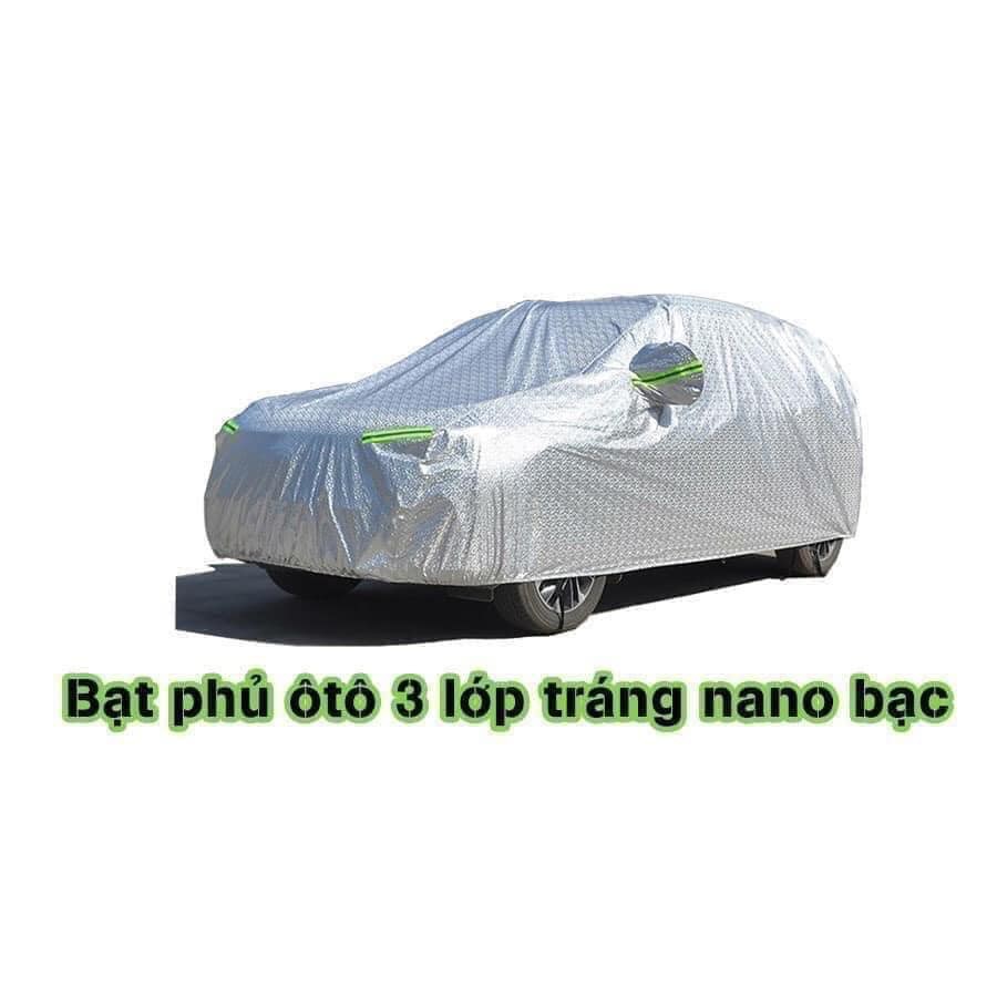 Bạt phủ ô tô 4 đến 5,7 chỗ tráng bạc