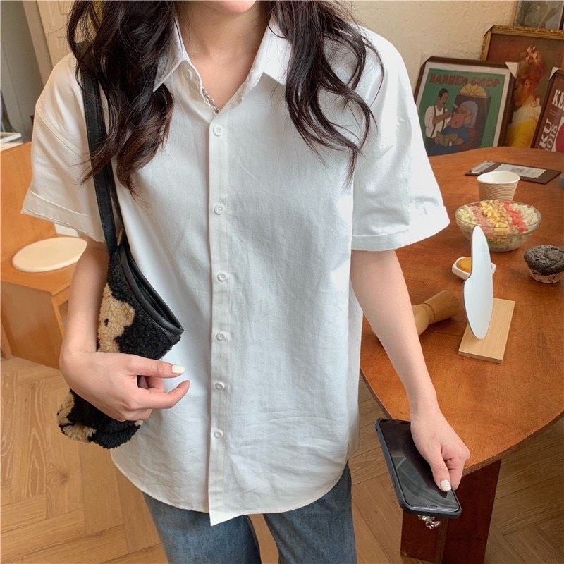 SƠ MI TRƠN CHỐNG NHĂN TAY NGẮN NHIỀU MÀU GIÁ RẺ Yêu 7
