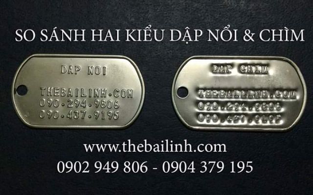 MADE.IN.USA Dây dogtag thẻ bài lính Mỹ chính gốc 100% DẬP NỔI