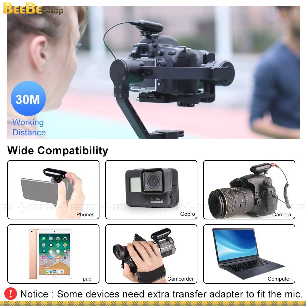 LENSGO LWM 318C - Micro Không Dây Thu Âm Cho Điện Thoại, Máy Ảnh Cho Vlogger, Phỏng Vấn