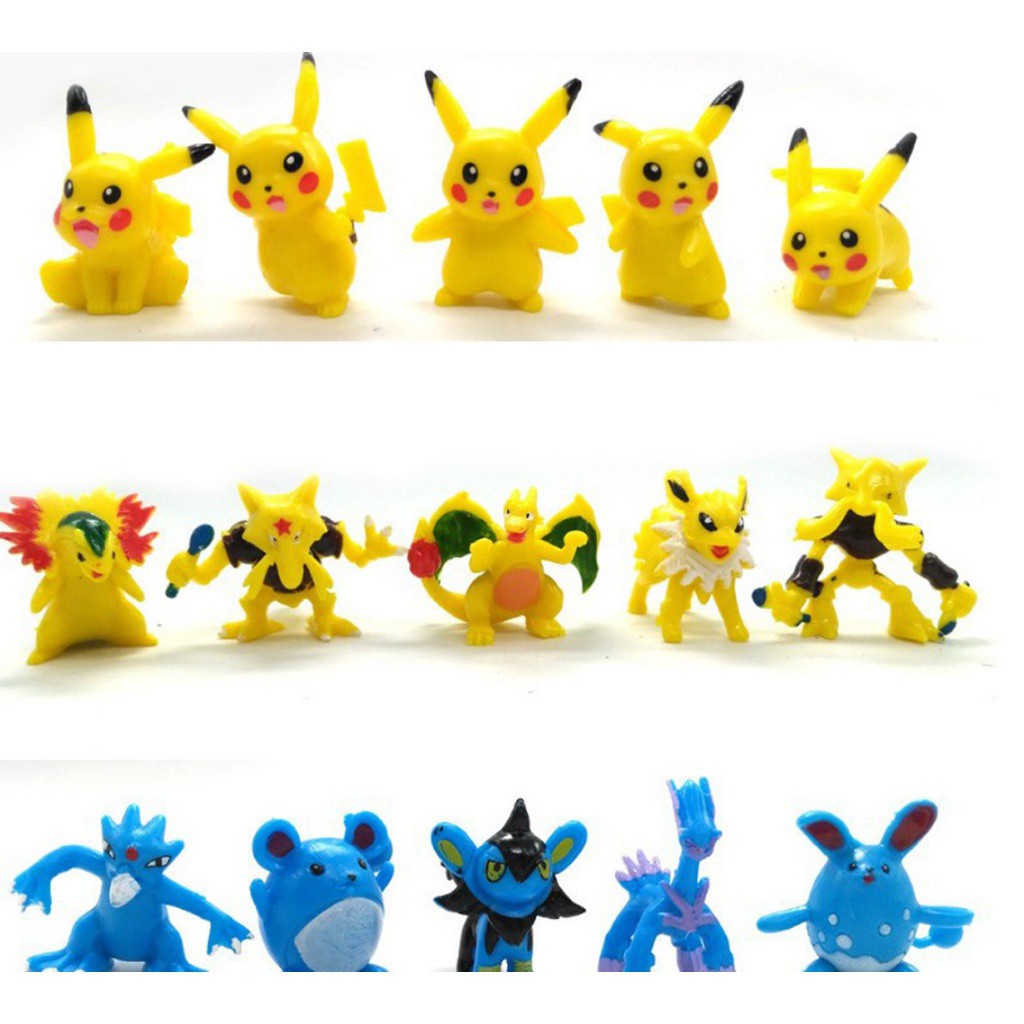 Set 24-120 mô hình đồ chơi nhân vật Pikachu hoạt hình cỡ 2-4cm