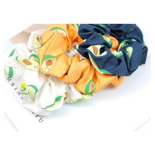 Dây cột tóc vải scrunchies quả bơ