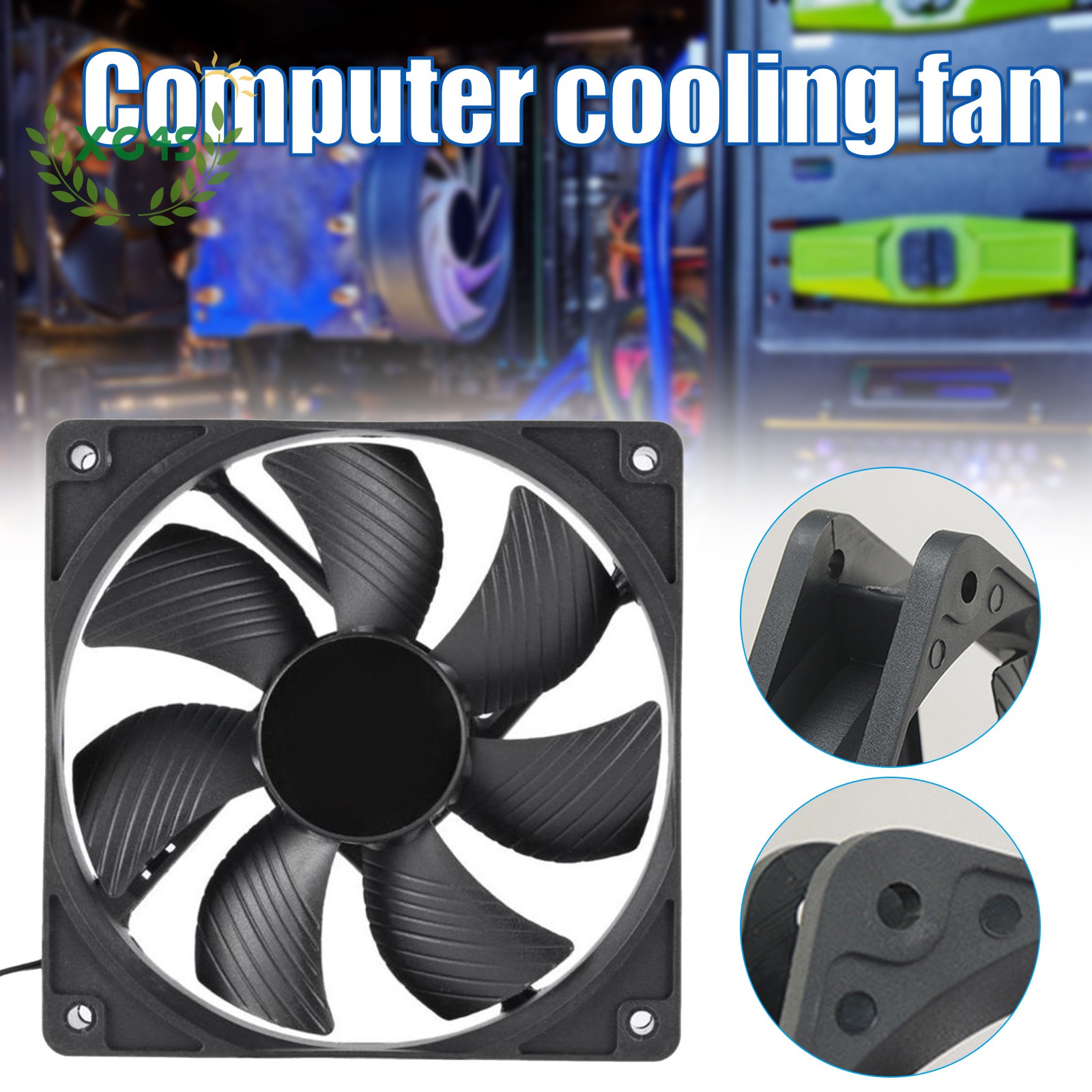 Quạt Tản Nhiệt Làm Mát Máy Tính 12cm Pwm Không Ồn Cho Bitcoin Mining @ My