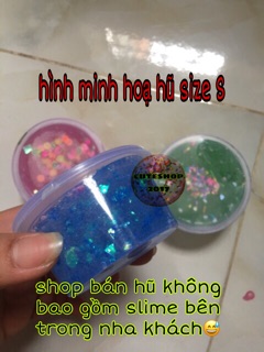 hũ đựng slime hình tim, hũ size S