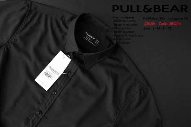 Sơmi Tay Dài Pull & Bear Cotton Lụa