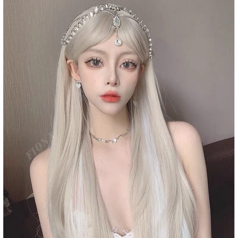 Tóc cả đầu màu bạc siêu xinh❇️freeship❇️