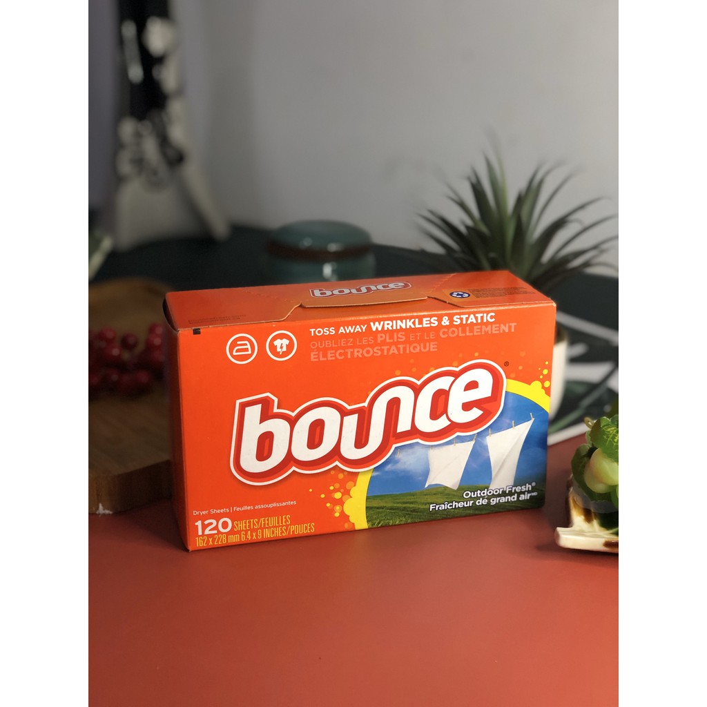 [80tờ-120 tờ-160 tờ-Chuẩn Mỹ] Giấy thơm quần áo Bounce Mỹ-Chính hãng P&amp;G - USA - Giá tốt