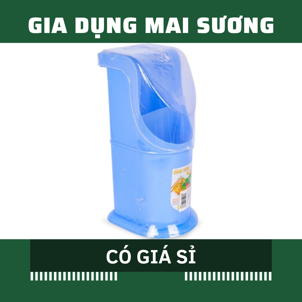 [Giá Sỉ] Ống Đựng Đũa Nắp 2 ngăn có móc treo Tân Lập Thành