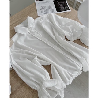 A7195 Somi tay nhún oversized Audrey