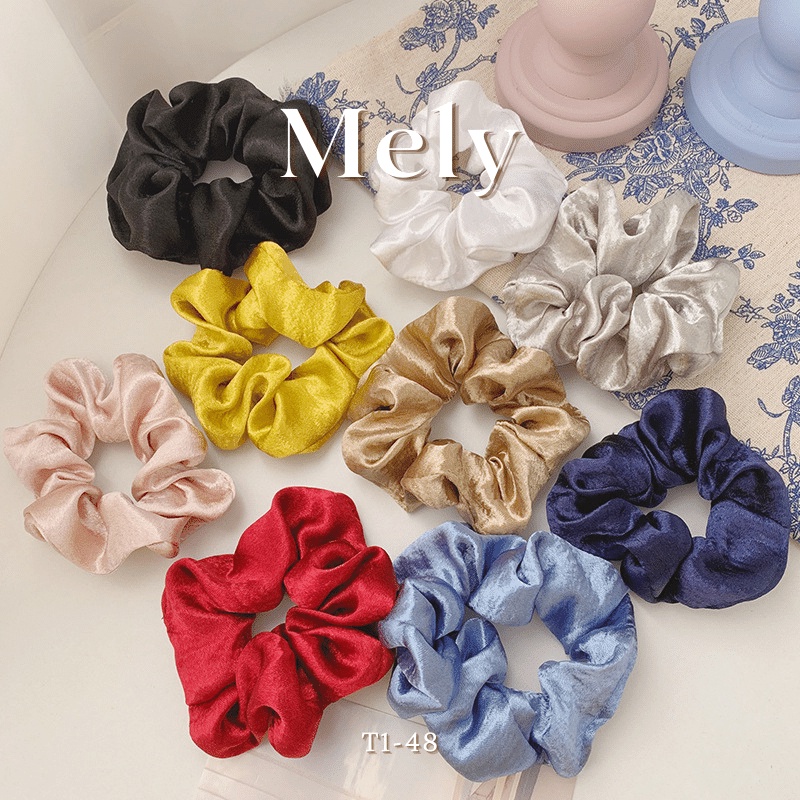 Buộc tóc Cột Tóc Vải Scrunchies nhiều màu màu chấm bi kẻ sọc caro phong cách hàn quốc hot trend