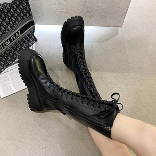 [HÀNG CÓ SẴN] Giày Bốt Nữ Cổ Cao Đế 5,5 cm Thời Trang Thu Đông Boots | BigBuy360 - bigbuy360.vn