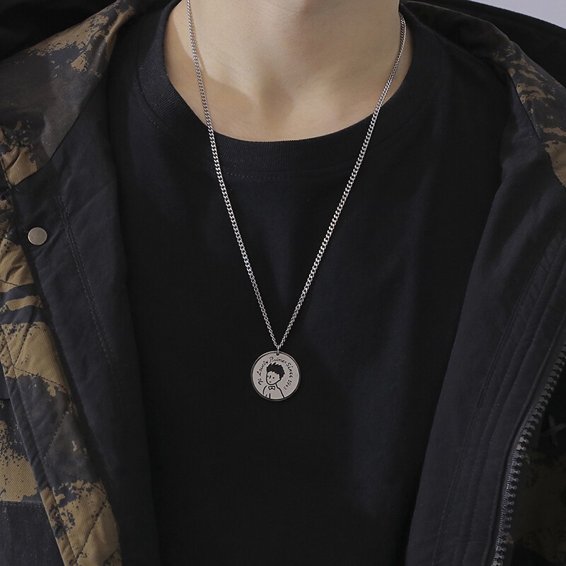 Vòng cổ Chất Liệu Thép Titan C136 Phong Cách Hiphop