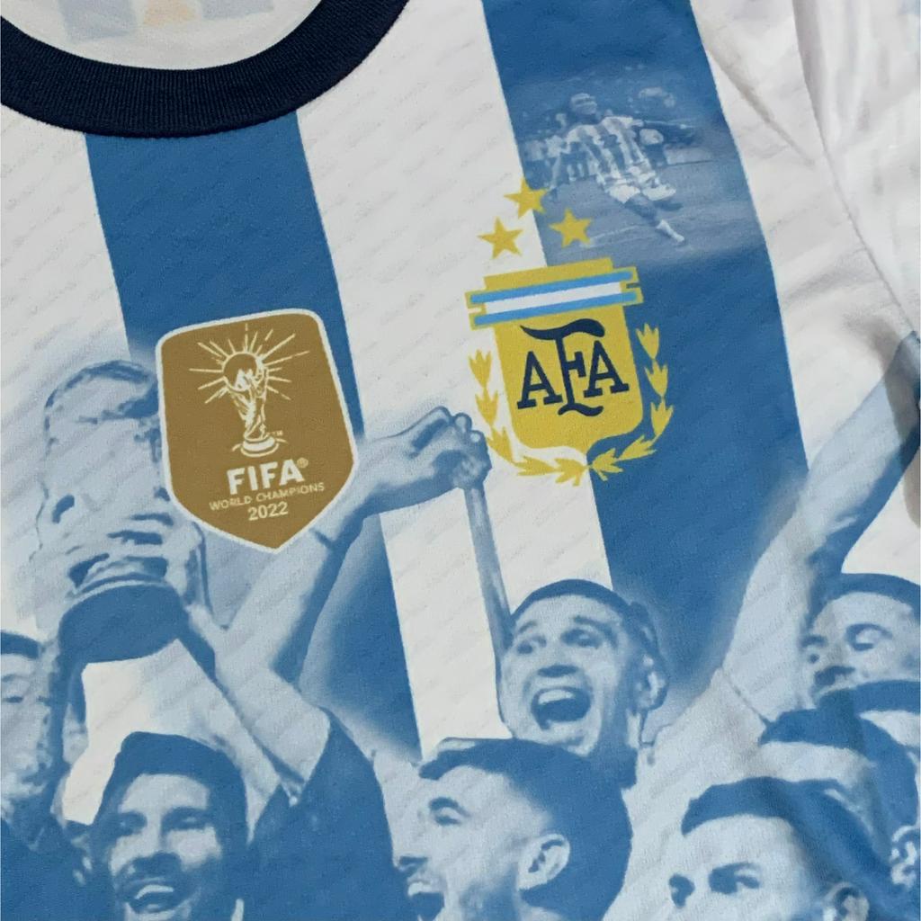 Áo Bóng Đá, Áo Đá Banh Trẻ Em Đội Tuyển Argentina WC 2022/2023 - Vải Mè Thái Cao Cấp