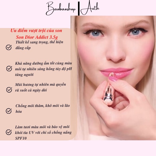 Son Dưỡng Môi Dior 001 004 Addict 1.5g Bản Tester New 2022 giá siêu hời