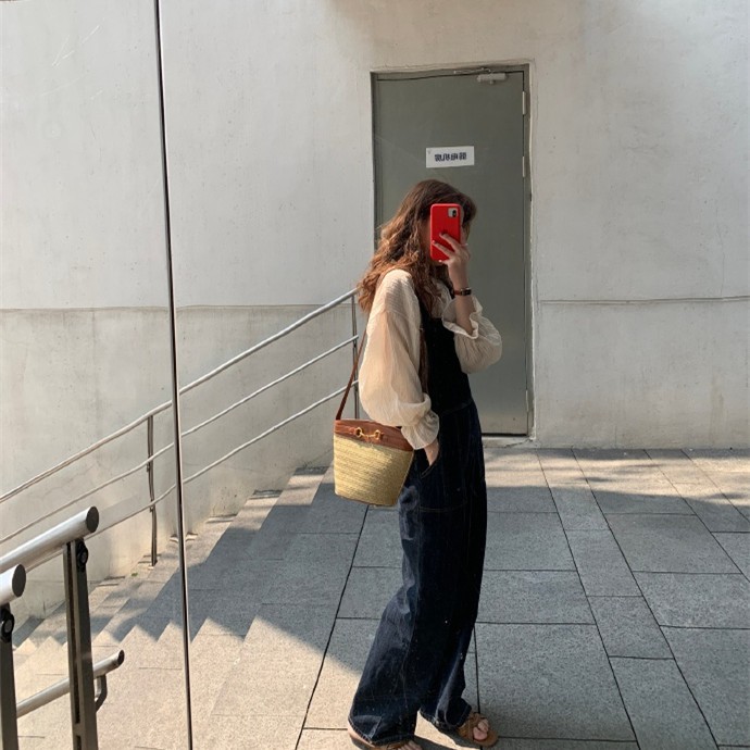 Áo sơ mi SUXI tay dài màu trơn phong cách Hàn Quốc nữ tính