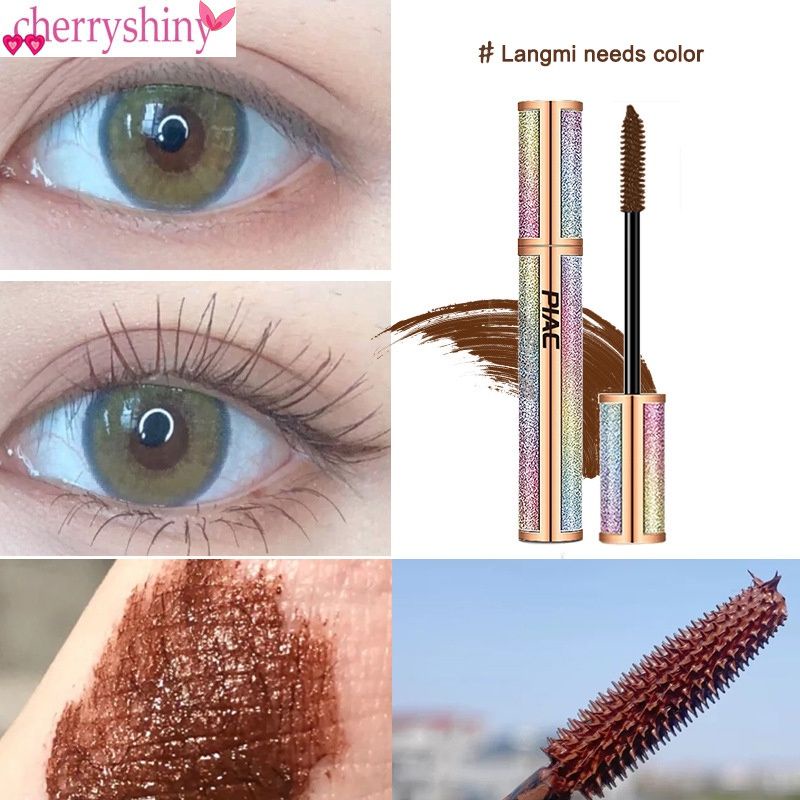 Mascara sợi lụa 4D màu đen chống nước chống mồ hôi không nhòe giúp làm dài và làm dày lông mi