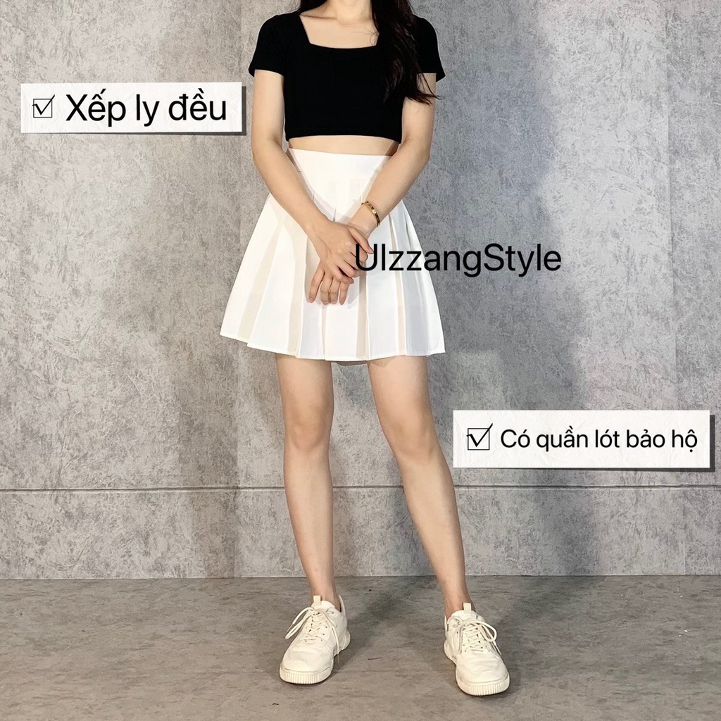 Chân váy xếp ly dáng ngắn, chân váy tennis hàn quốc kèm video ảnh thật ulzzang style CV301/P0K70