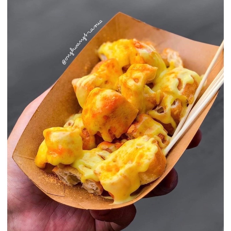 100 Khay giấy S03  đựng khoai tây chiên, nui, cá viên, gà, susi,  tokbokki,thức ăn nhanh,