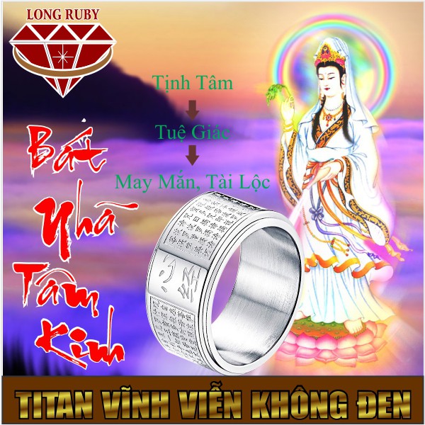 NHẪN BÁT NHÃ TÂM KINH TITAN - PTN022X