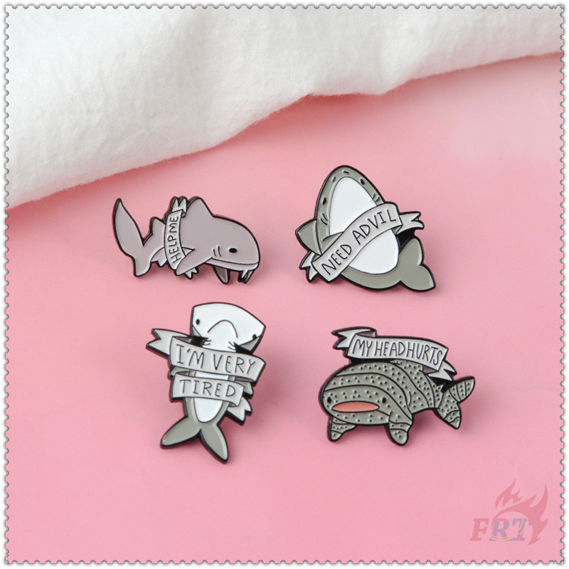 ★ Cá Mập Đại Dương Bảo Vệ Khỏi Cá Mập ★ 1 Huy Hiệu Gài Áo Ba Lô Hình Động Vật Biển