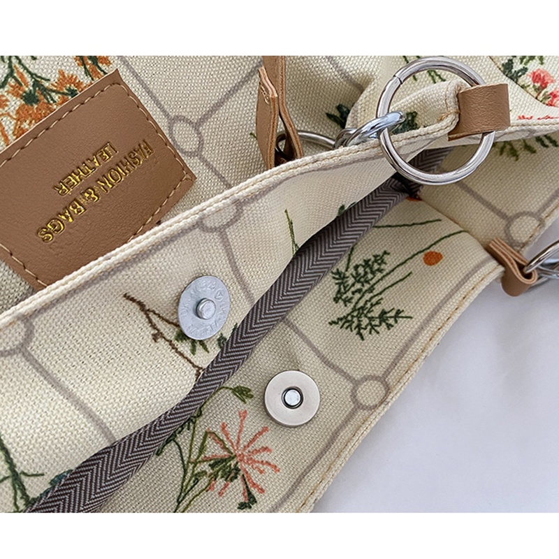 Túi đeo IELGY vai vải canvas cỡ lớn thời trang cho nữ