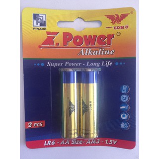 Vỉ 2 viên pin tiểu con ó AA LR6