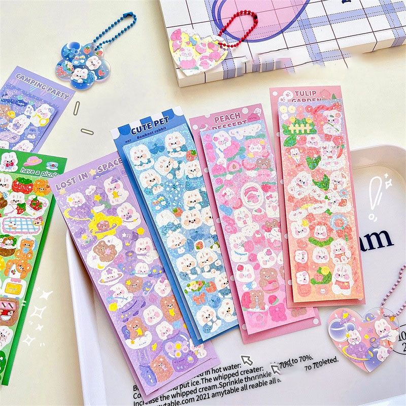 Ins Nhãn Dán Trang Trí Sổ Ghi Chú Màu Đồng Sáng Bóng Dễ Thương