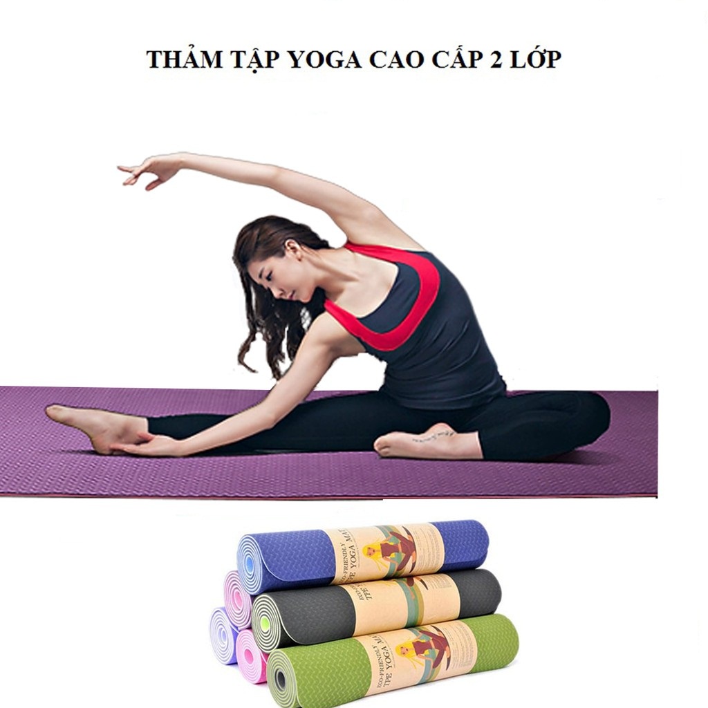 THẢM TẬP YOGA TPE 2 LỚP CAO CẤP CHỐNG TRƯỢT ( GIA DỤNG TRỌNG THUỶ )