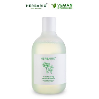 Nước tẩy trang Rau Má & Diếp Cá Herbario 300ml thuần chay