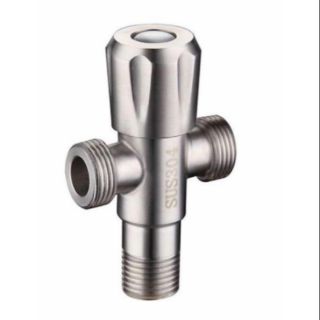 Van giảm áp_ T cầu Inox SUS 304 _ Van chia giảm áp lực nước _ Van T chia giảm áp và khóa 2 đường nước