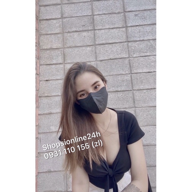 ✅ Hộp 10 cái khẩu trang 6D Pt mask Phương Tuyến màu Đen