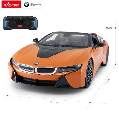 Ô tô siêu xe điều khiển từ xa BMW i8 Roadster tỷ lệ 1/12 hãng Rastar - Đồ chơi mô hình RC drift sóng 2.4GHz