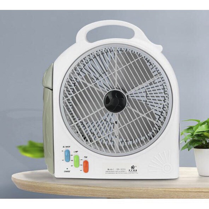 [Hàng Nội Địa] Quạt Tích Điện DN322 - 2 Bình Ắc Quy - Có Đèn LED- Bảo Hành 12 Tháng | BigBuy360 - bigbuy360.vn