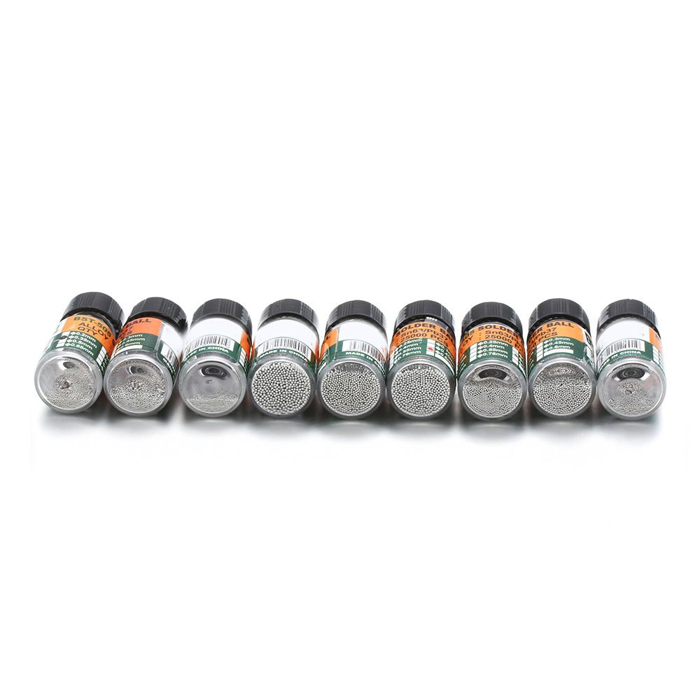 Bộ 2000 bóng hàn chì WUWOWU 0.2-0.65mm Sn63 / Pb37 nhiệt độ thấp để sửa chữa chuyên dụng