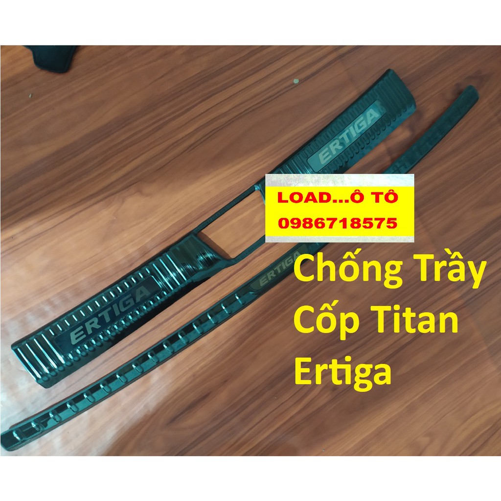 Bộ Chống Trầy Cốp Trong, Ngoài Xe Suzuki Ertiga 2022-2019 Vân Titan Cao Cấp