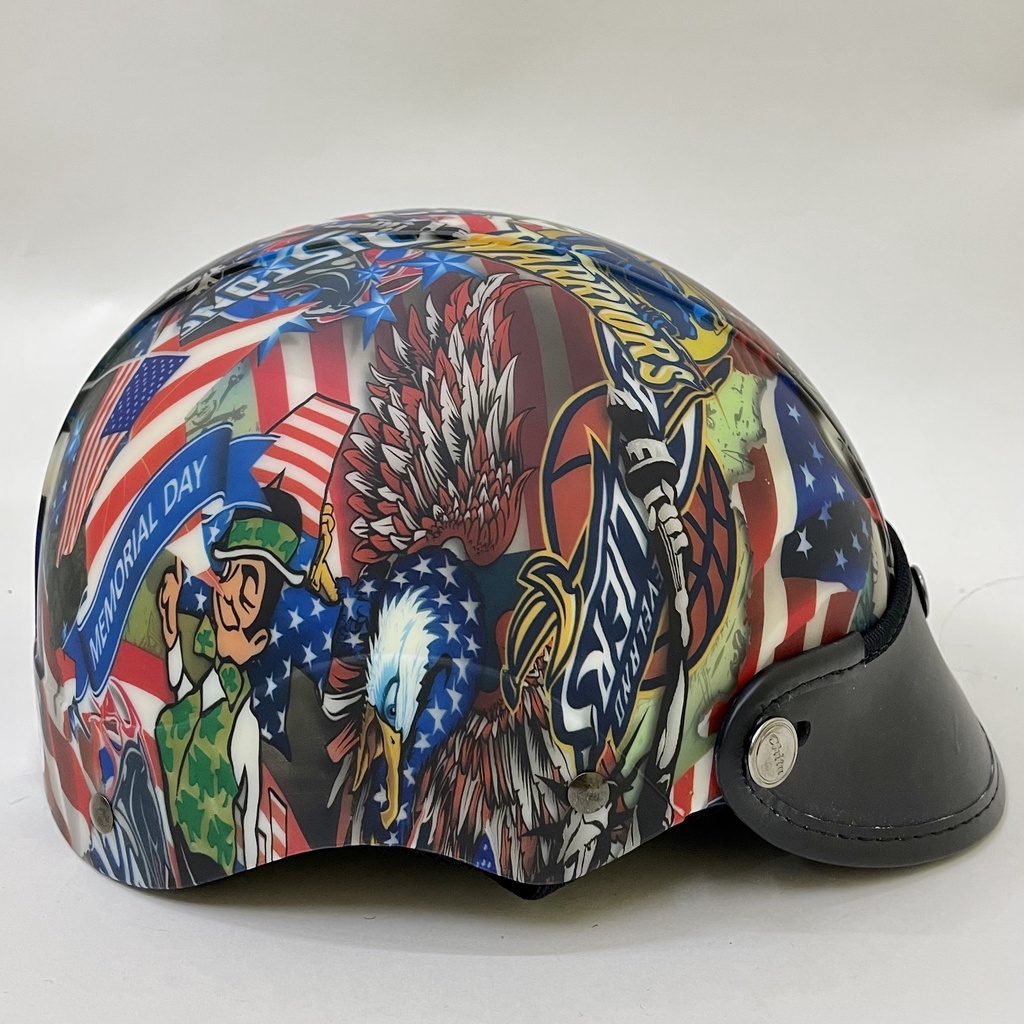 Mũ Bảo Hiểm 1/2 Đầu CHITA HELMETS CT31 Tem Sơn Nhúng