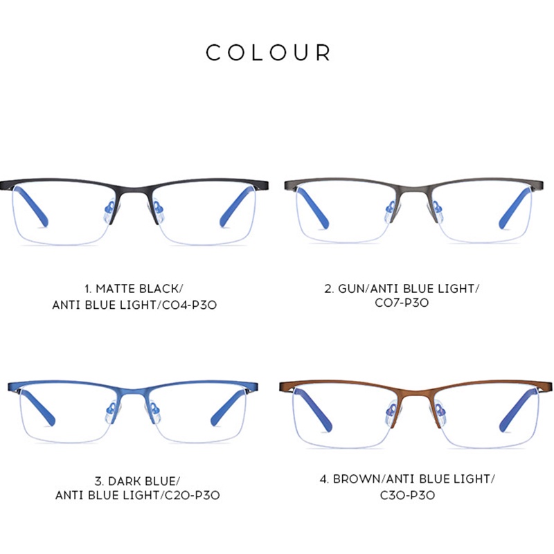 Kính mắt ZEliN 5916 nửa gọng kim loại thời trang