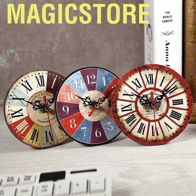 Magicstore Vintage Rustic Retro Shabby Chic Antique Kitchen Home European Style Wall Clock