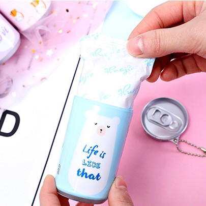 &lt;Ảnh Thật Shop Chụp&gt; Set 30 Khăn Giấy Ướt Đựng Trong Lon Nước Ngọt Độc Đáo Teeci619