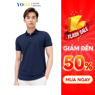 Áo Thun Polo YODY Cafe Bo Trơn Nam Chất Liệu Sợi Cafe Thoáng Mát Thấm Hút Mồ Hôi Mã SP APM4225