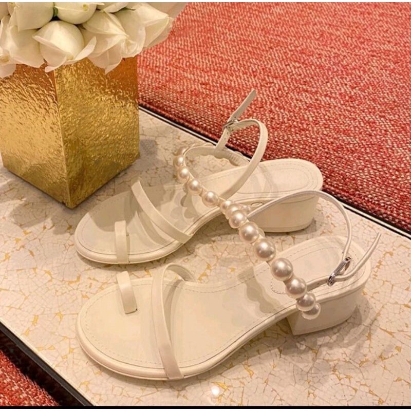 Giày cao gót,sandal cao gót quai đính ngọc,xỏ ngón cái,gót 5 phân,đủ size từ 30 đến 44 BIGSIZE.