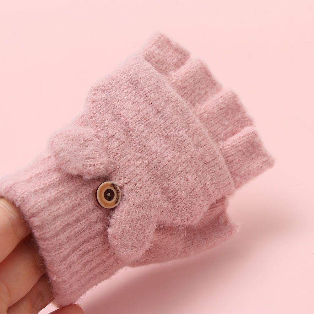 Găng Tay Dệt Kim Màu Trơn Dễ Thương Cho Bé MIHAN1