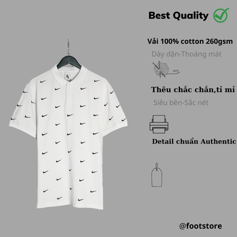 Áo polo Nike thêu full logo siêu cấp Áo polo Nike nam nữ cao cấp