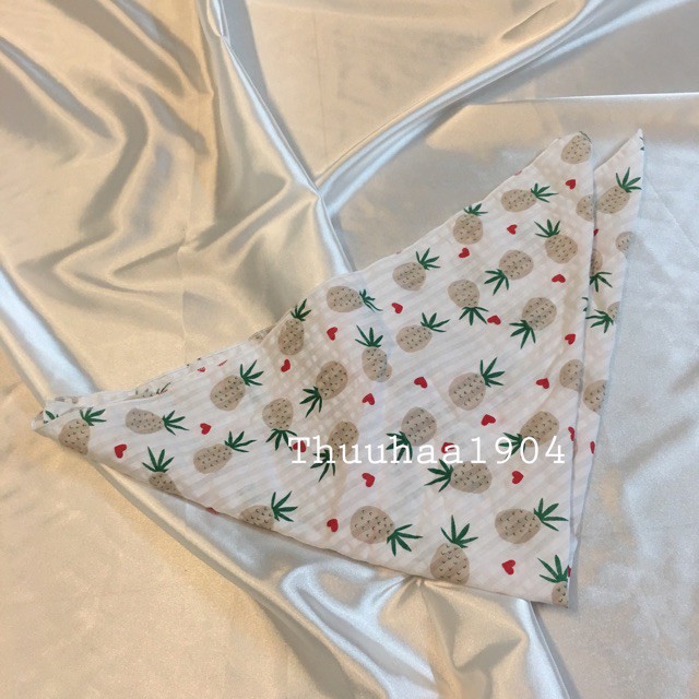 Khăn quàng đầu bandana quả dứa, hoa cúc nhiều màu